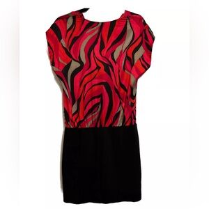 Trina Turk Pink/Black Pencil Skirt Dress Size 4 NWT